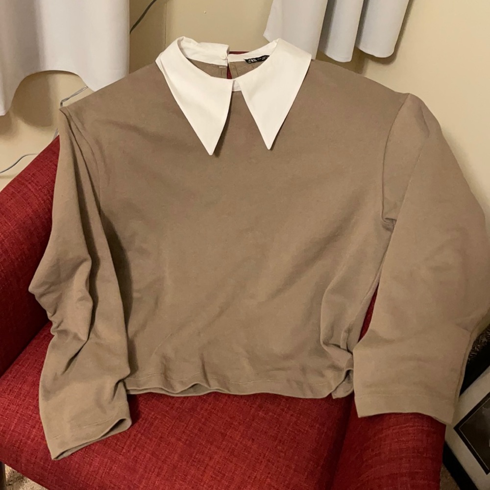 Zara tan sweatshirt